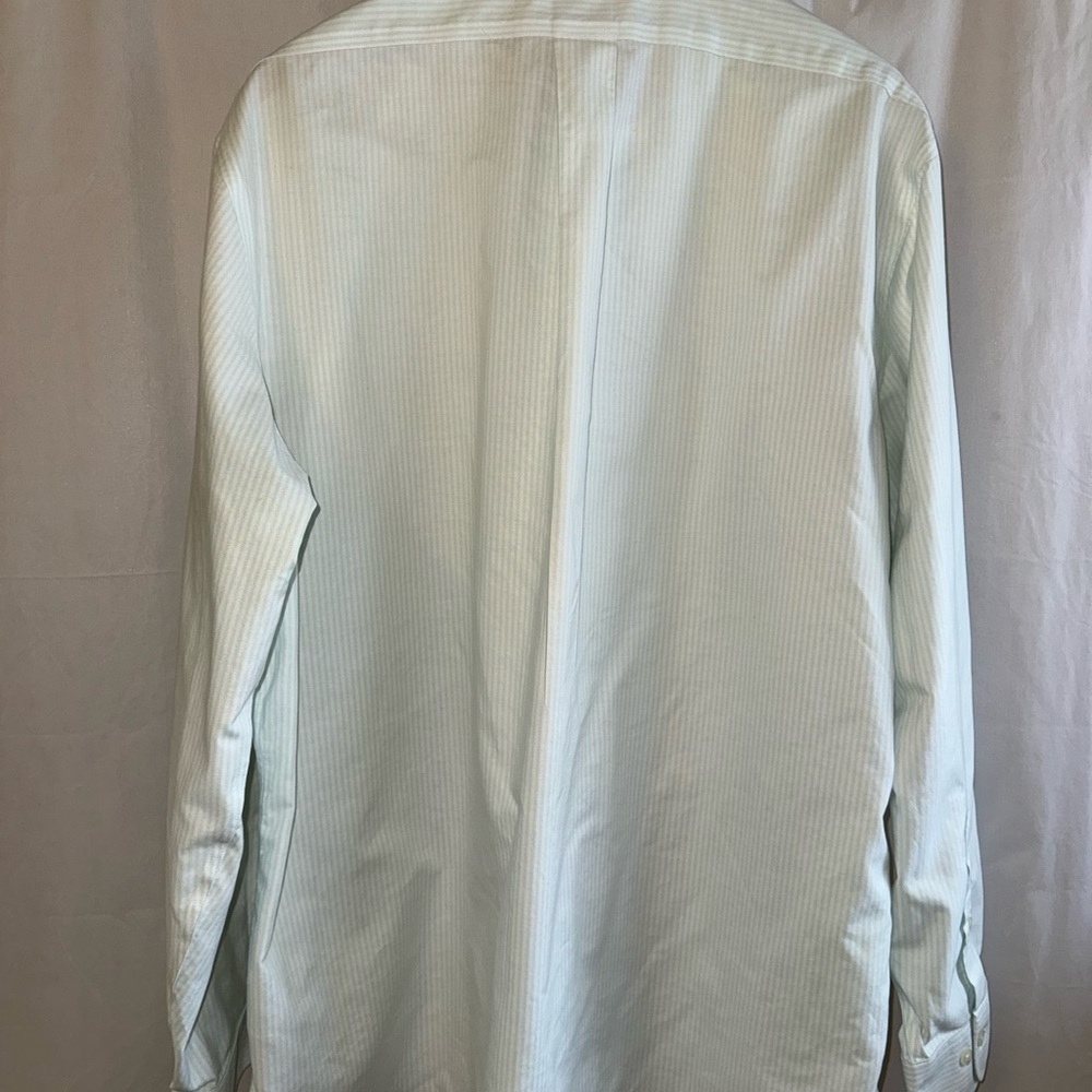 Brooks Brothers Men's Regent Light Mint Green Pinstripe Dress Shirt - Picture 2 of 3